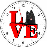 Schipperkes Cute Puppy Dog kitchen living room Wall Clock