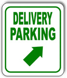 DELIVERY PARKING DIRECTIONAL GREEN 8 Arrow Variations Aluminum composite sign