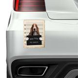 Basset Hound Mugshot Bad Dog Fridge refrigerator Car Magnet Bumper Sticker
