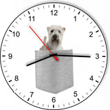 Soft Coated Wheaten Terrier In Your Pocket Dog kitchen living room Wall Clock