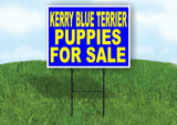 Kerry Blue Terrier PUPPIES FOR SALE YELLOW Yard Sign Road with Stand LAWN SIGN
