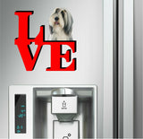 Bearded Collie Love Park Cute Dog Fridge Refrigerator Car Magnet