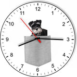 Miniature Schnauzer In Your Pocket Dog kitchen living room Wall Clock