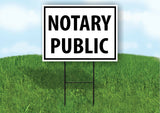 NOTARY PUBLIC SERVICE BLACK Plastic Yard Sign ROAD SIGN with Stand