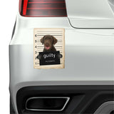 Chocolate Lab Mugshot Bad Dog Fridge refrigerator Car Magnet