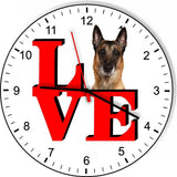 Belgian Malinois Park Cute Puppy Dog kitchen living room Wall Clock
