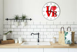 I Love Strawberries Love Park Funny Kitchen Living room Wall Clock