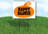 PUMPKIN HAPPY HALLOWEEN Yard Sign w Stand LAWN SIGN