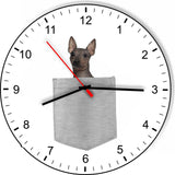 American Hairless In Your Pocket Cute Puppy Dog kitchen living room Wall Clock