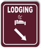 LODGING DIRECTIONAL ARROW TRAIL 8 Variations Metal Aluminum composite sign