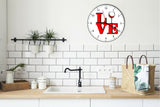 I Love Wine Love Park Funny Kitchen Living room Wall Clock