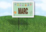 MARC WELCOME BABY GREEN  18 in x 24 in Yard Sign Road Sign with Stand