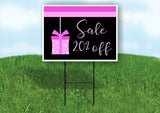 PINK PRESENT 20% OFF SALE Yard Sign with Stand LAWN SIGN
