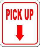 PICK UP RED 8 Arrow Variations Metal Aluminum composite sign