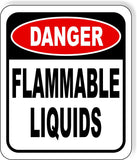 Danger flammable liquids metal outdoor sign long-lasting