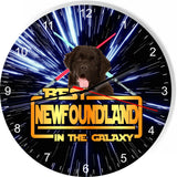 Best Newfoundland Dog Galaxy Wars Space Star Kitchen Livingroom Wall Clock