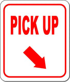 PICK UP RED 8 Arrow Variations Metal Aluminum composite sign
