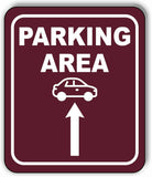 PARKING AREA DIRECTIONAL ARROW TRAIL 8 Variations Metal Aluminum composite sign