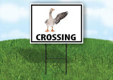 GOOSE CROSSING XING 18inx24in Yard Road Sign w/ Stand