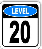 LEVEL 20 PARKING GARAGE Metal Aluminum composite sign
