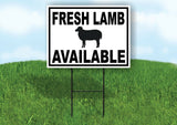 FRESH LAMB AVAILABLE BLACK BORDER Yard Sign Road with Stand LAWN SIGN