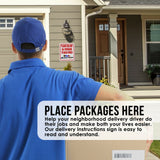 Please Deliver All Packages TO BACK PORCH outdoor Metal sign
