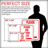 Please use other gate Left Arrow Aluminum Composite Sign