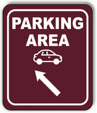 PARKING AREA DIRECTIONAL ARROW TRAIL 8 Variations Metal Aluminum composite sign