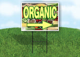 ORGANIC RIGHT ARROW Yard Sign Road with Stand LAWN SIGN Single sided