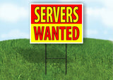 Servers WANTED RED YELLOW Plastic Yard Sign ROAD SIGN with Stand