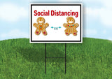 SOCIAL DISTANCING 6 FOOT CHRISTMAS Yard Sign with Stand LAWN SIGN
