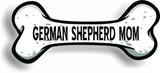 Dog Mom German Shepherd Bone Car Magnet Bumper Sticker 3"x7"
