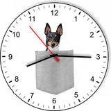 Toy Fox Terrier In Your Pocket Dog kitchen living room Wall Clock