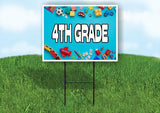 4TH GRADE Yard Sign Road with Stand LAWN SIGN