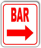 BAR RIGHT ARROW Aluminum Composite Sign