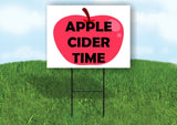 APPLE CIDER TIME APPLE Yard Sign with Stand LAWN SIGN