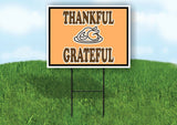 THANKFUL GRATEFUL TURKEY Yard Sign with Stand LAWN SIGN