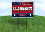 WALLS-WINDHAUSER FLAG RED 2024 18inx24in Yard Road Sign w/ Stand