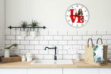 Basset Hound Love Park Cute Puppy Dog kitchen living room Wall Clock
