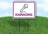 KARAOKE PURPLE Yard Sign Road with Stand LAWN SIGN