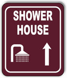 SHOWER HOUSE DIRECTIONAL ARROW TRAIL 8 Variations Metal Aluminum composite sign