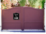 Driving Rang Right Arrow BLACK Aluminum Composite Sign