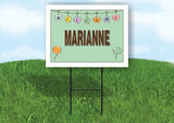 MARIANNE WELCOME BABY GREEN  18 in x 24 in Yard Sign Road Sign with Stand
