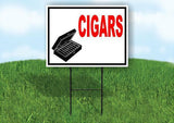 CIGARS RED GRAPHIC Yard Sign with Stand LAWN SIGN
