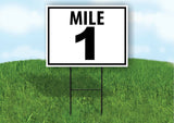 MILE 1 DISTANCE MARKER  RUNNING RACE  Yard Sign Road Sign with Stand LAWN POSTER