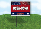 BUSH-BOYD FLAG RED 2024 18inx24in Yard Road Sign w/ Stand