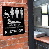 funny bathroom sign 8 1/2 X 10 RESTROOM SIGN Aluminum NEW An alien men women