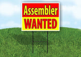 Assembler  DRIVER WANTED RED AND YELLOW Yard Sign Road with Stand LAWN SIGN
