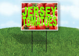 JERSEY TOMATOES BLACK BORDER Yard Sign Road with Stand LAWN SIGN