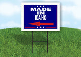 IDAHO MADE IN LEFT ARROW Yard Sign w Stand LAWN SIGN Single